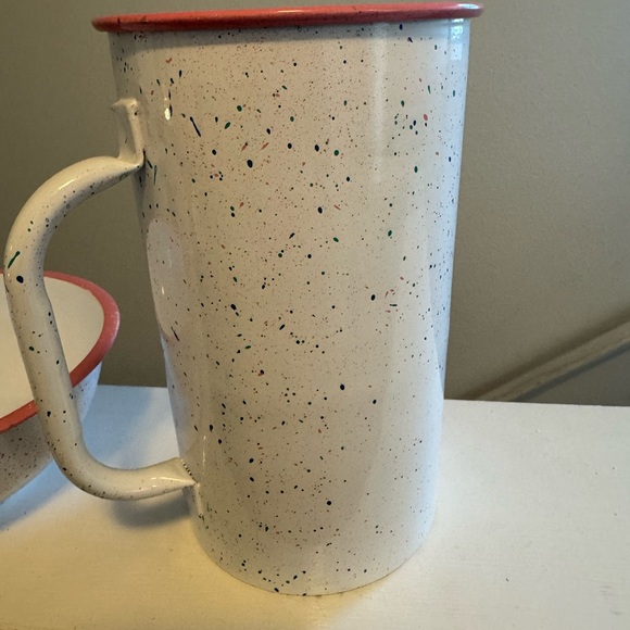 Thirstystone Enamel Pastel Speckles Pitcher & Bowl Set Modern Contemporary NEW - Picture 4 of 6